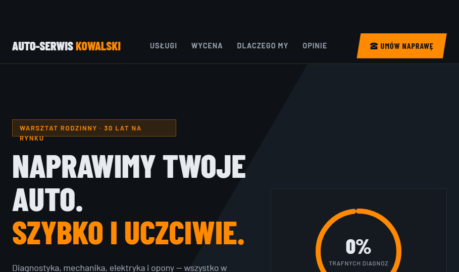 Nowa strona Auto-Serwis Kowalski