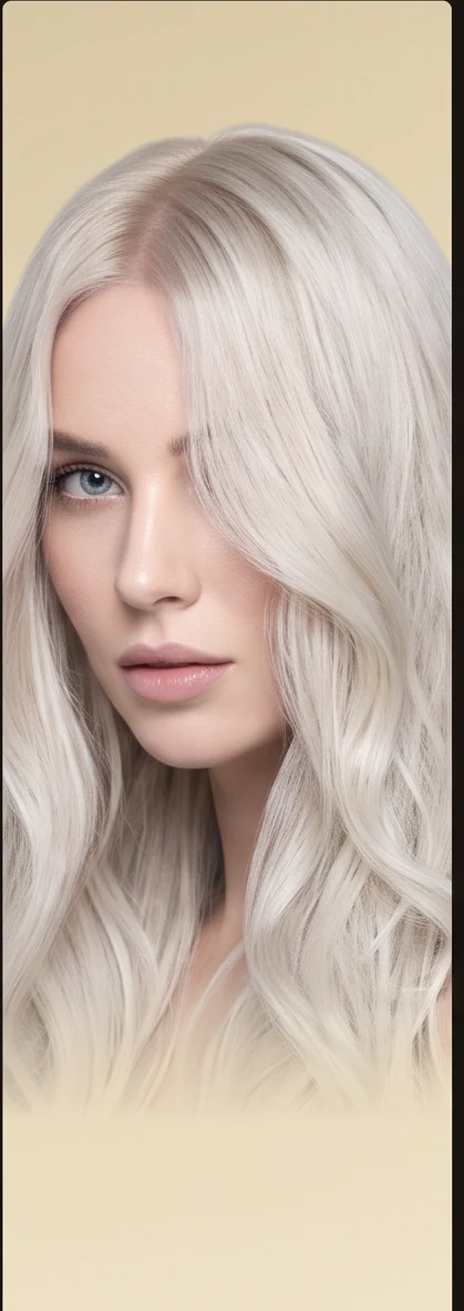 Modelka z włosami w kolorze platynowy blond